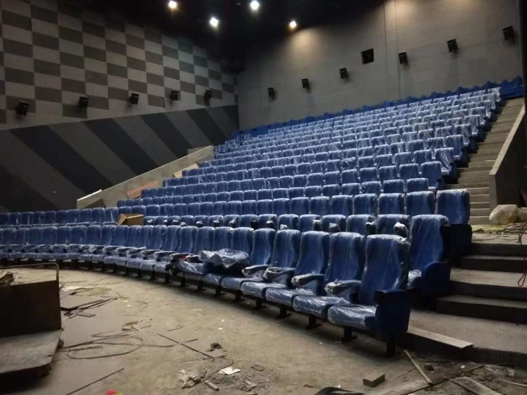 Δωμάτιο μέσων ενημέρωσης Εμπορικό θέατρο καθίσματα Προσαρμοσμένο χρώμα Διπλωμένο σχεδιασμό